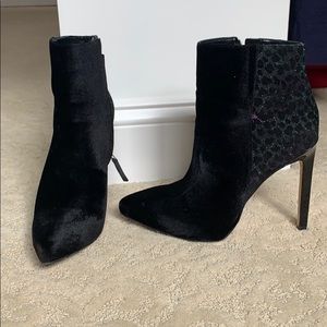 Nine West velour booties